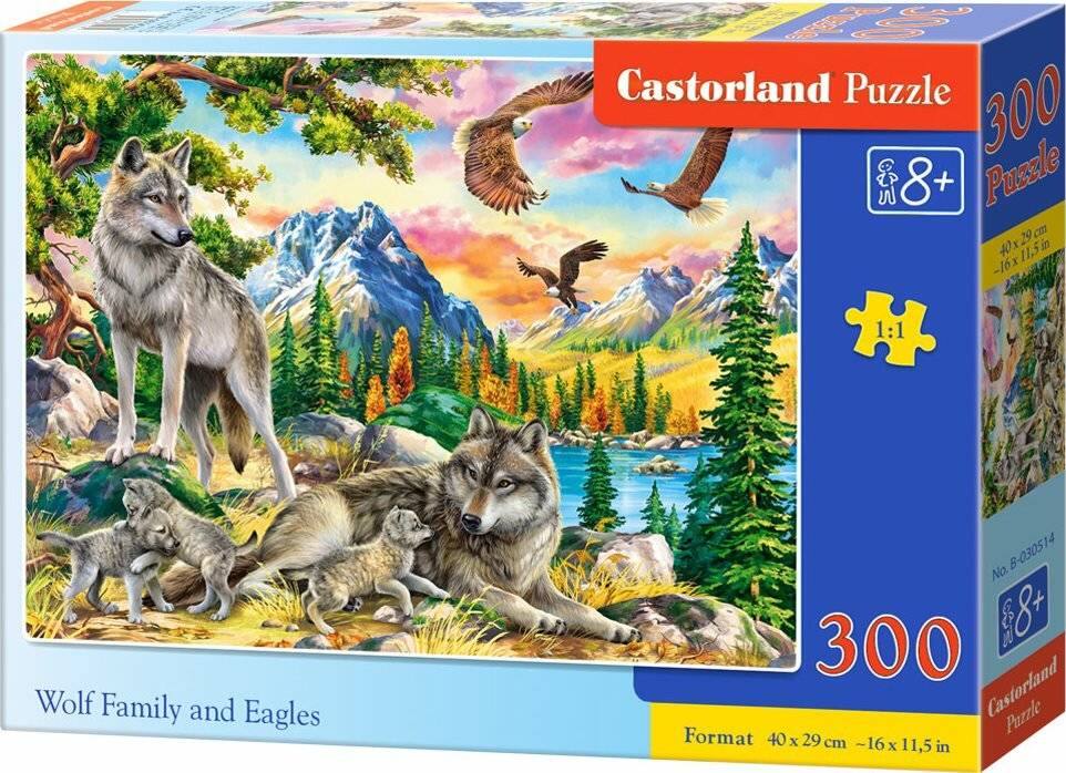 CASTORLAND Puzzle Familie von Wö lfen und Adlern 300 Teile