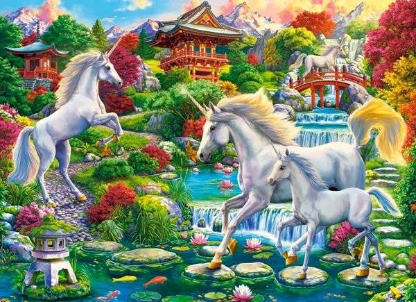 CASTORLAND Puzzle Garten der Einhö rner 300 Teile