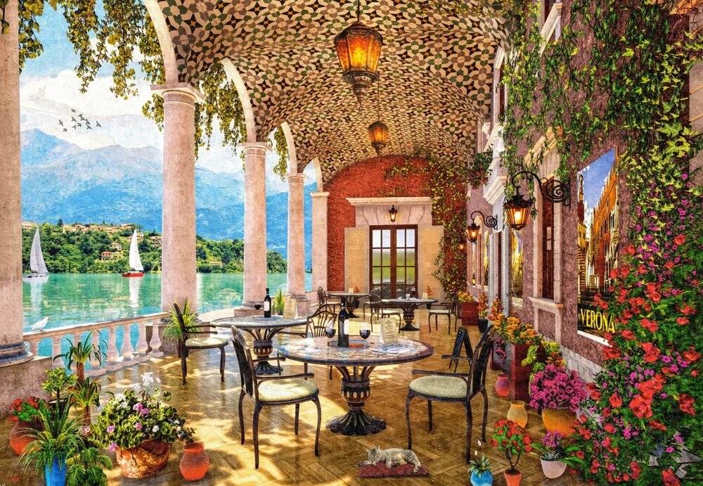 CASTORLAND Puzzle Terrasse am See 1500 Teile