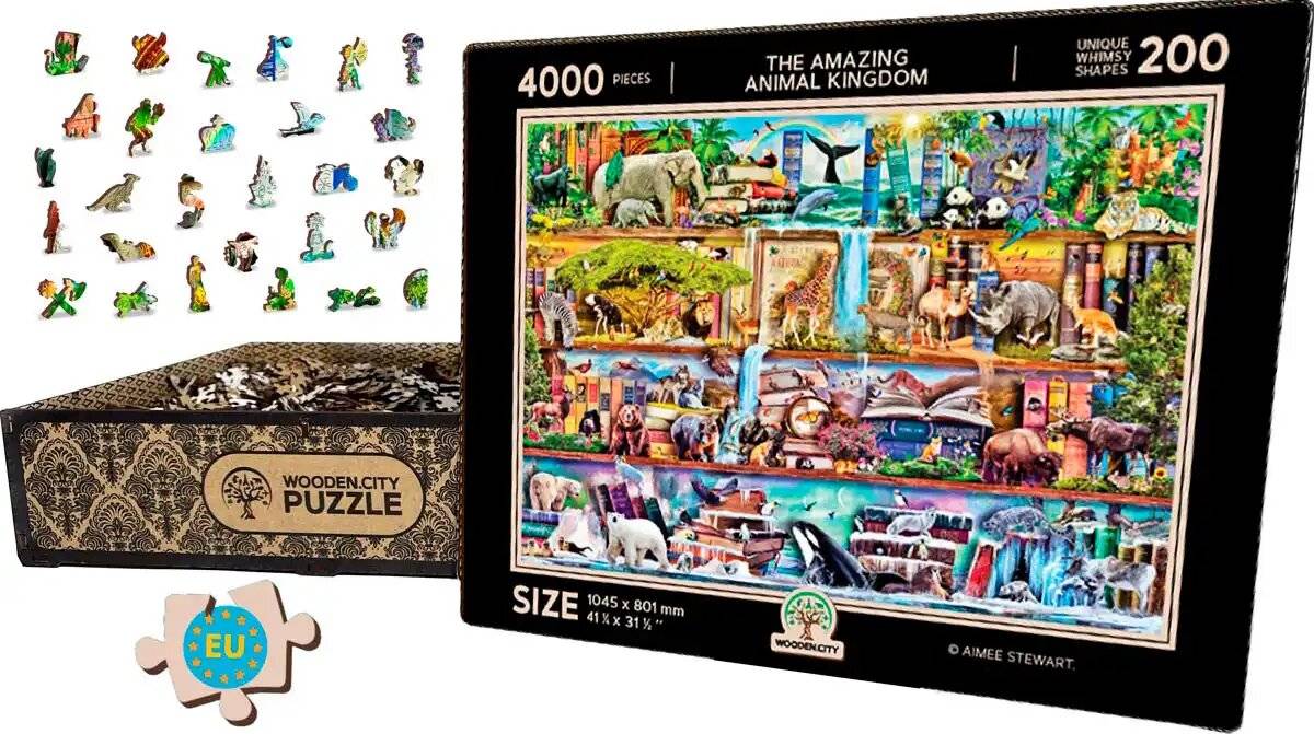 WOODEN CITY Holzpuzzle Wunderschö nes Tierreich 4000 Teile