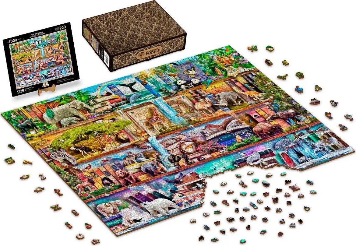 WOODEN CITY Holzpuzzle Wunderschö nes Tierreich 4000 Teile