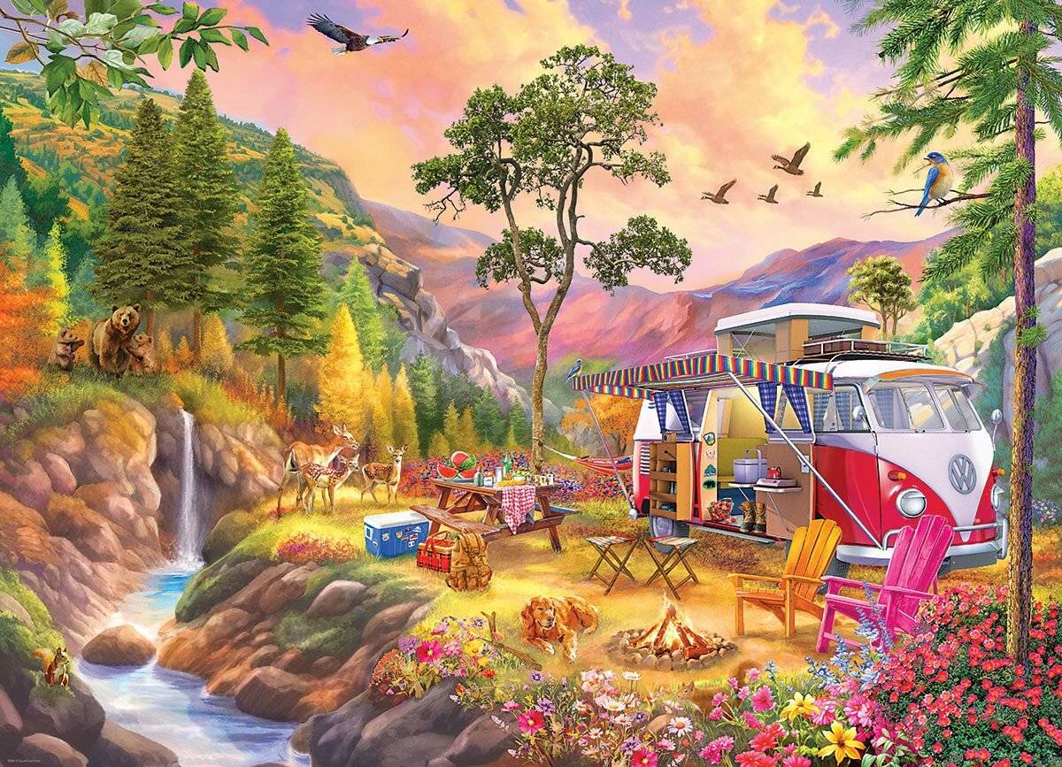 EUROGRAPHICS Puzzle VW Bus: Campers Paradise 1000 Teile