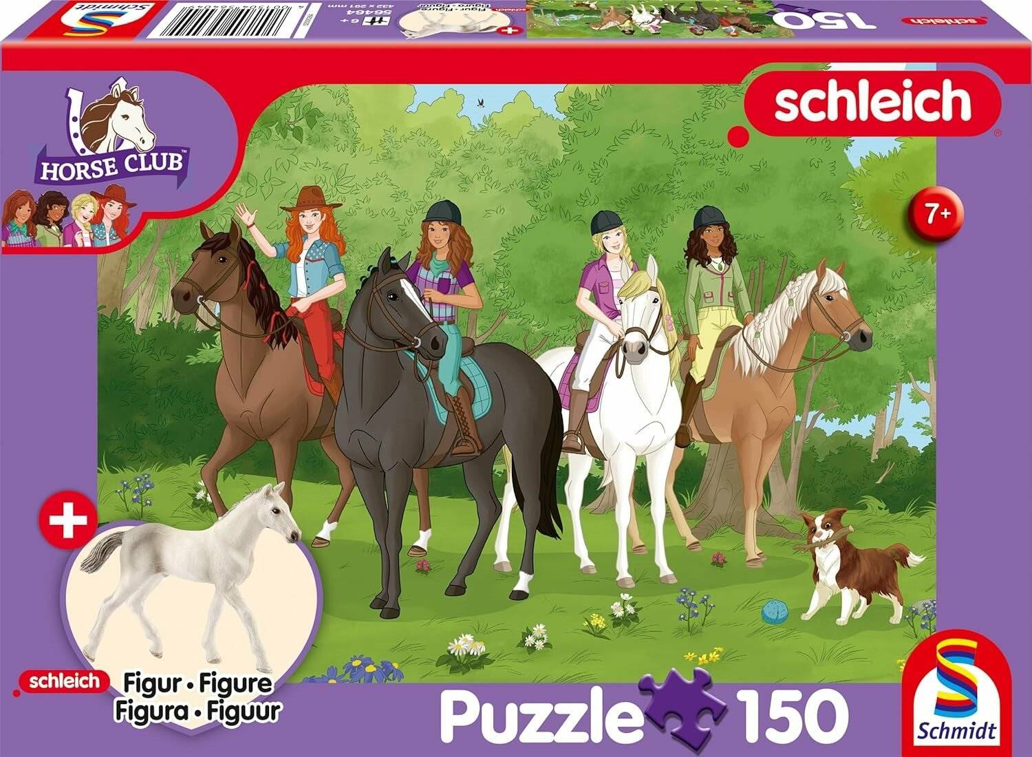 SCHMIDT Puzzle Schleich Nature Trip 150 Teile + Schleich Figur