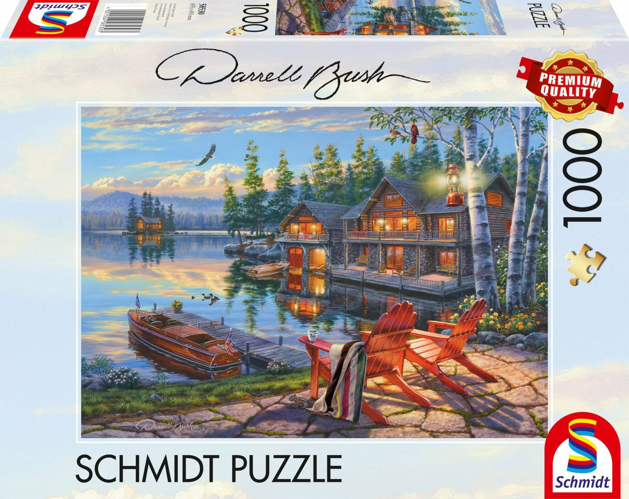 SCHMIDT Puzzle Ufer des Loon Lake, New York 1000 Teile