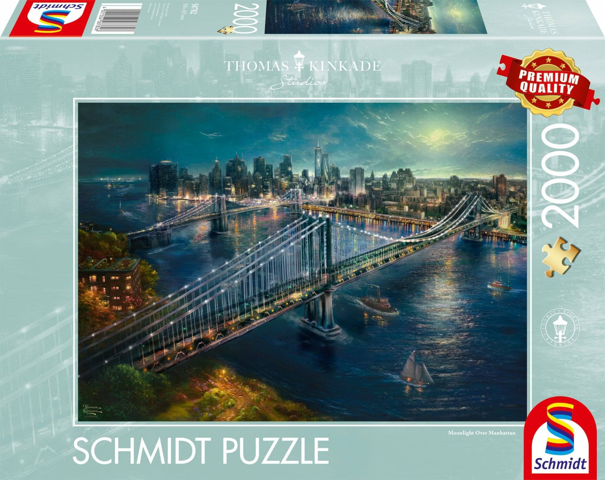Schmidt Spiele Mond ü ber Manhatten, Puzzle Thomas Kinkade 2.000 Teile