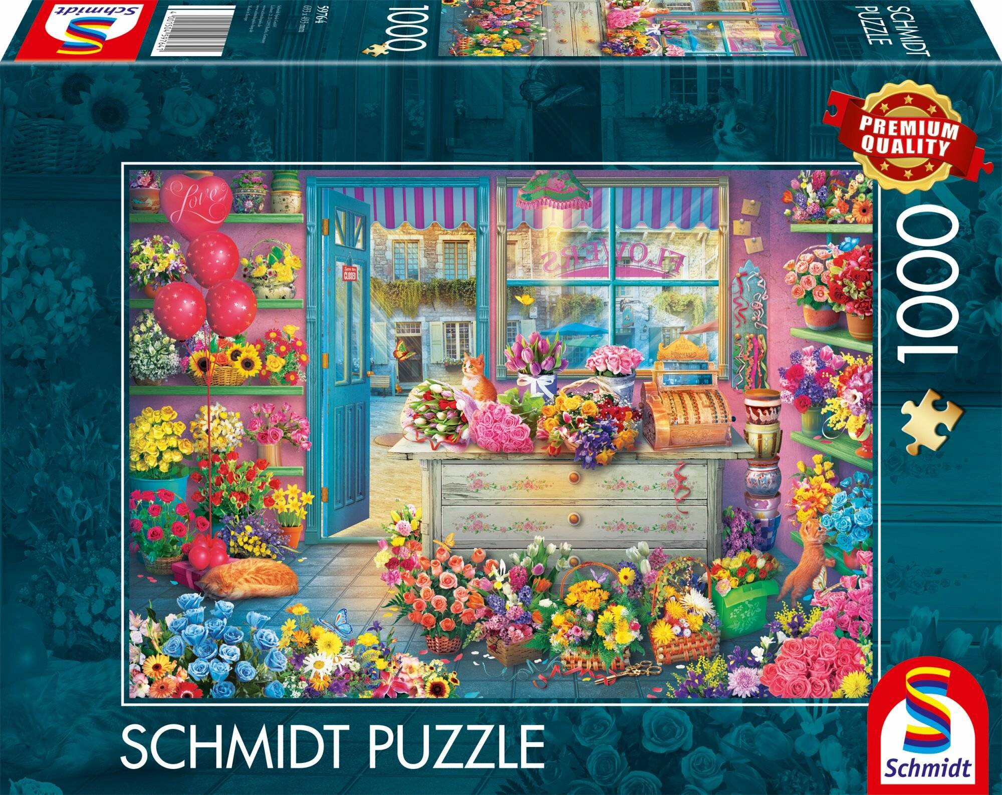 Schmidt Spiele Bunter  Blumenladen, Puzzle 1.000 Teile