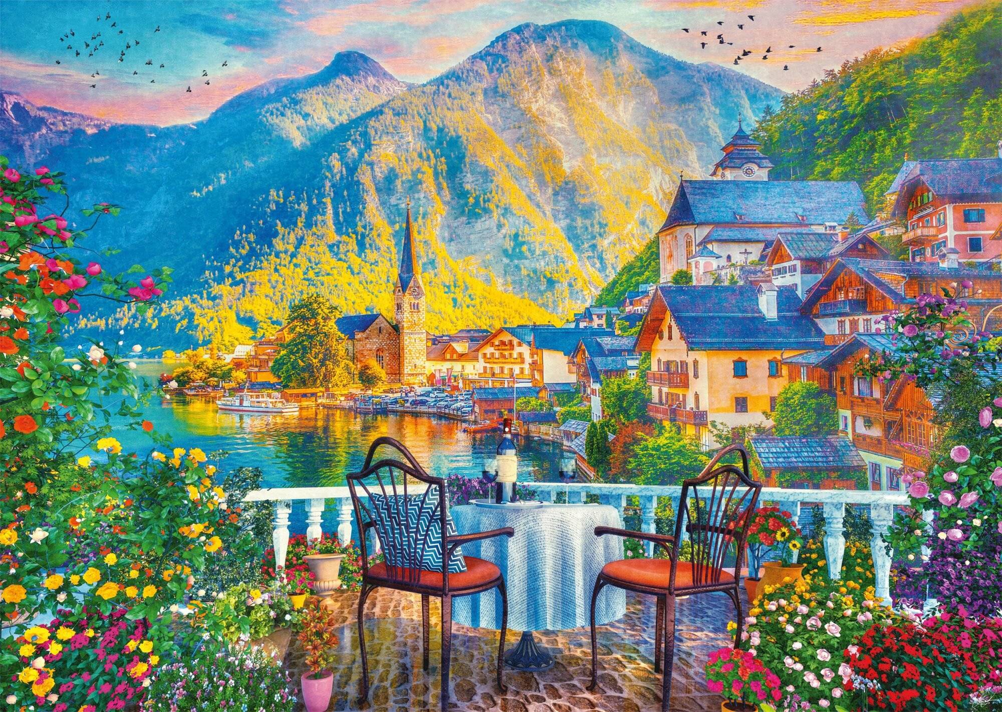 SCHMIDT Puzzle Malerisches Hallstatt 1000 Teile
