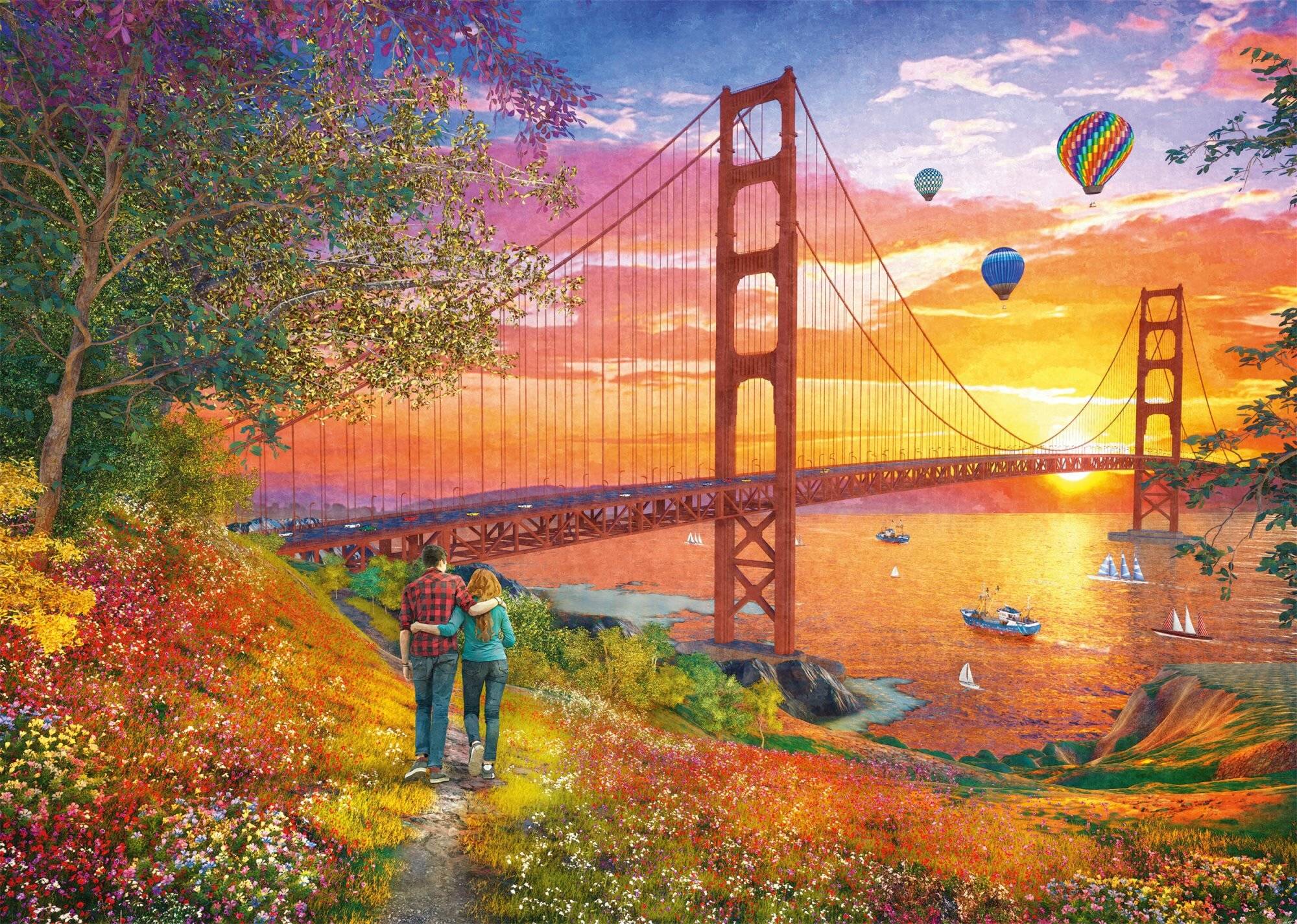 SCHMIDT Puzzle Walk to the Golden Gate Bridge 2000 Teile