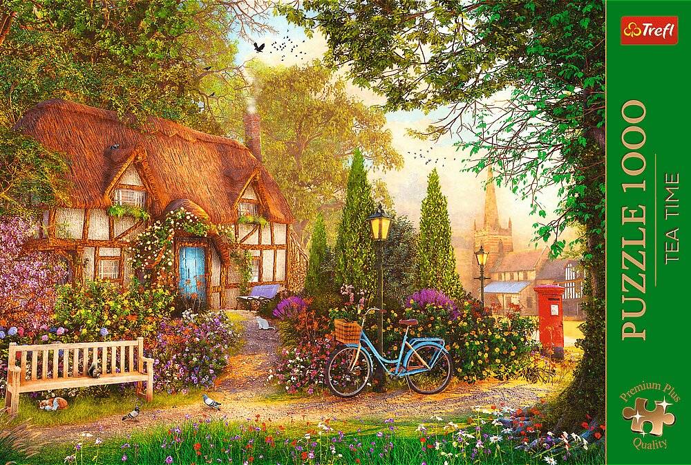 TREFL Puzzle Premium Plus Tea Time: Landhaus 1000 Teile