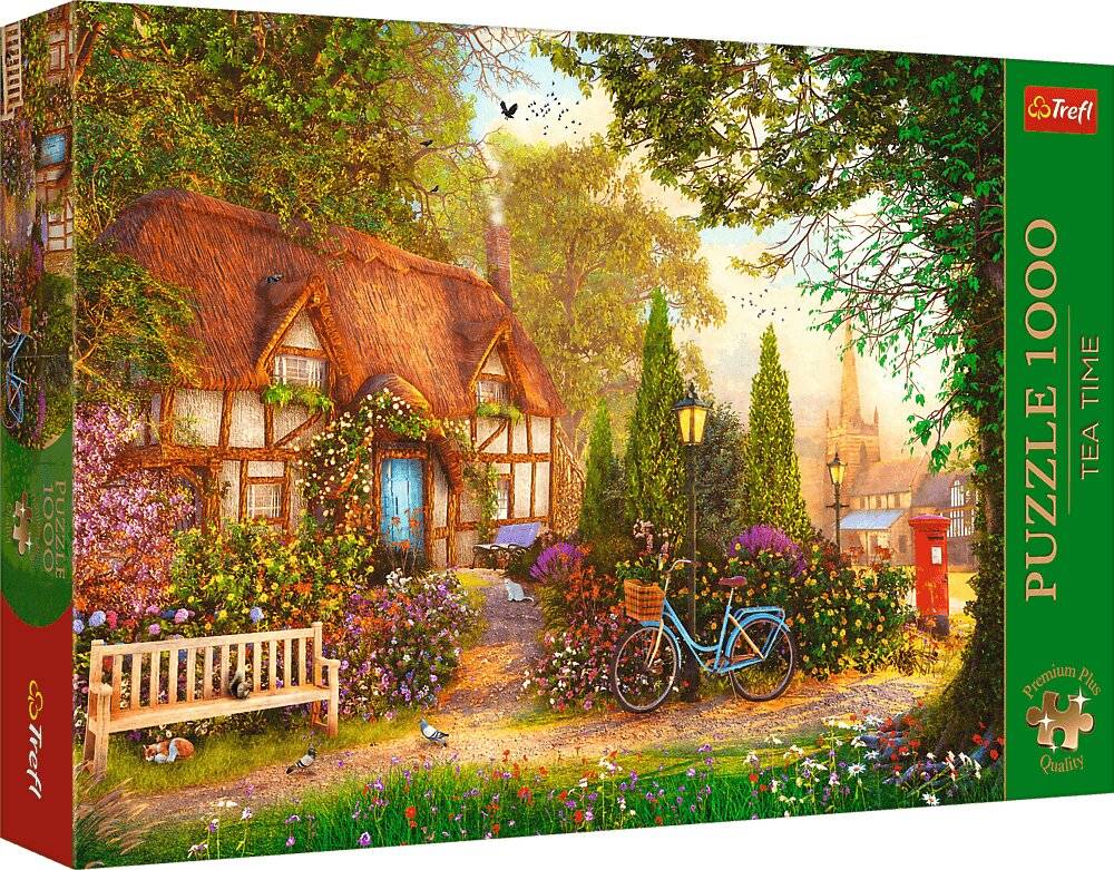 TREFL Puzzle Premium Plus Tea Time: Landhaus 1000 Teile