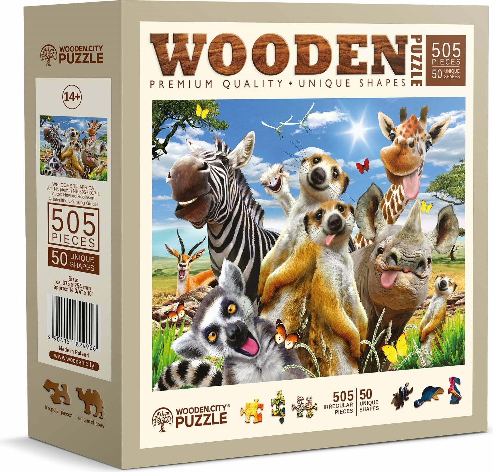 WOODEN CITY Holzpuzzle Willkommen in Afrika 505 Teile