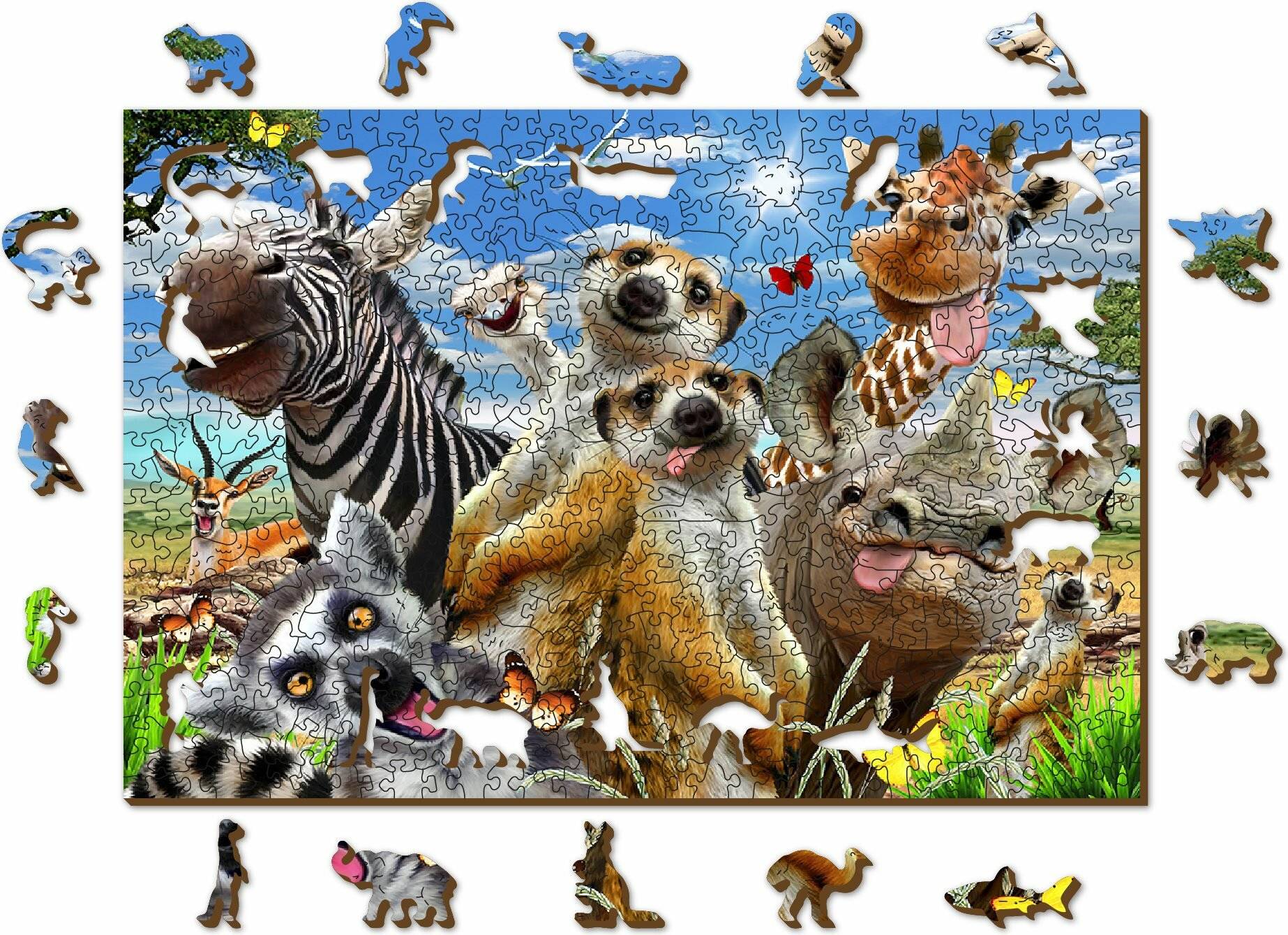 WOODEN CITY Holzpuzzle Willkommen in Afrika 505 Teile