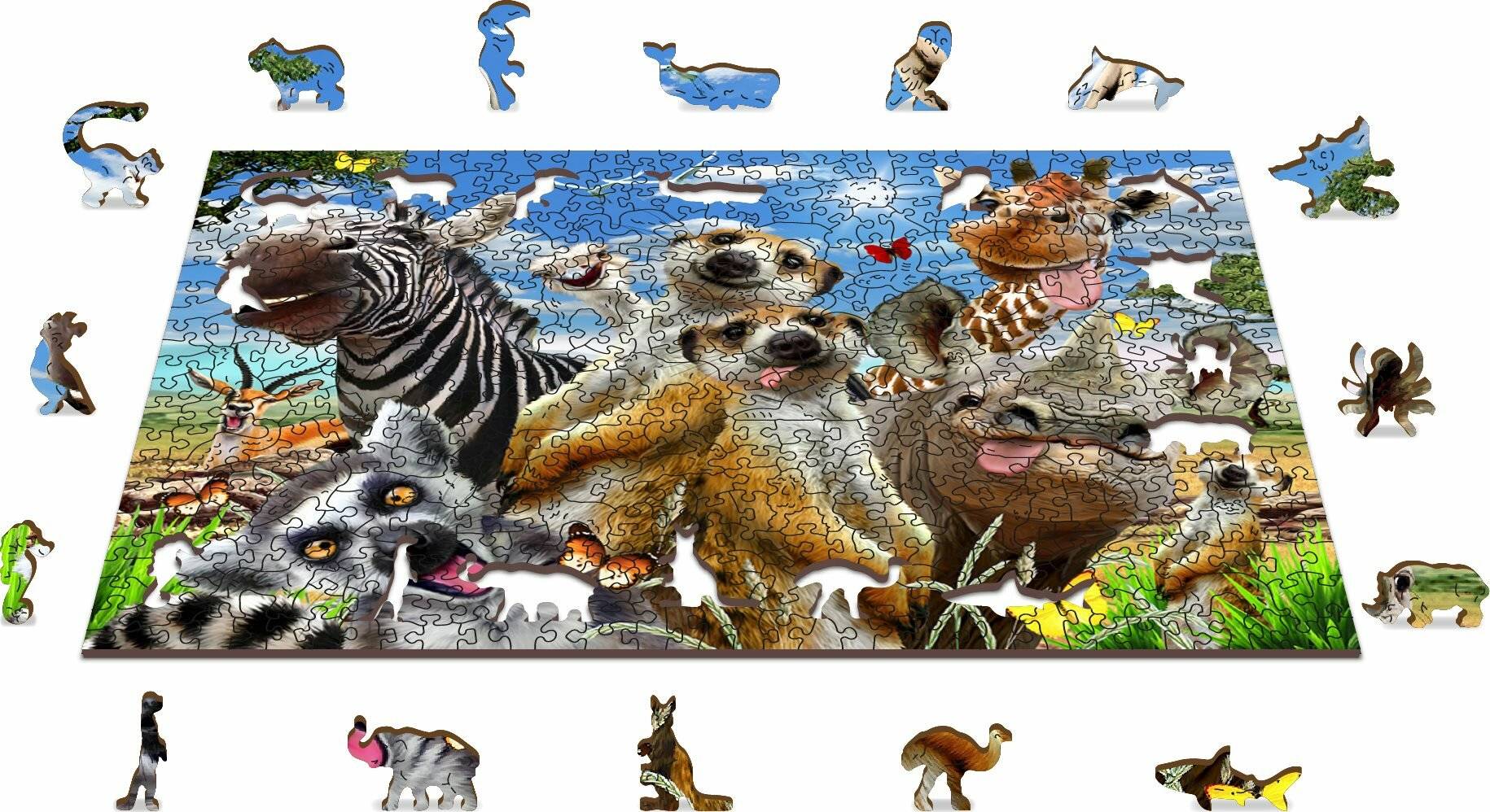 WOODEN CITY Holzpuzzle Willkommen in Afrika 505 Teile