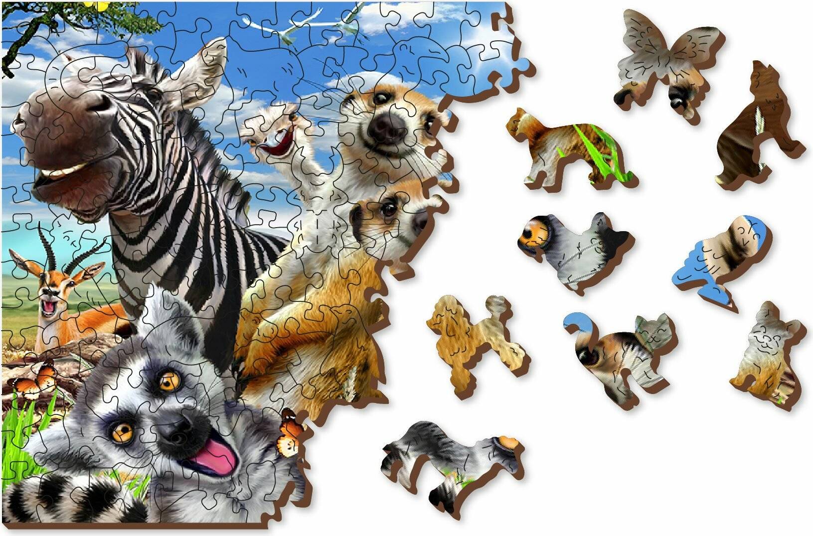 WOODEN CITY Holzpuzzle Willkommen in Afrika 505 Teile