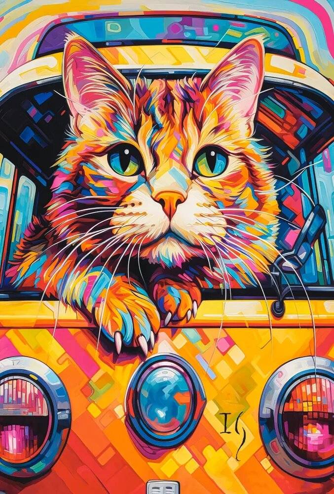 CASTORLAND Puzzle Kä tzchen auf Reisen mit dem Bus 1000 Teile