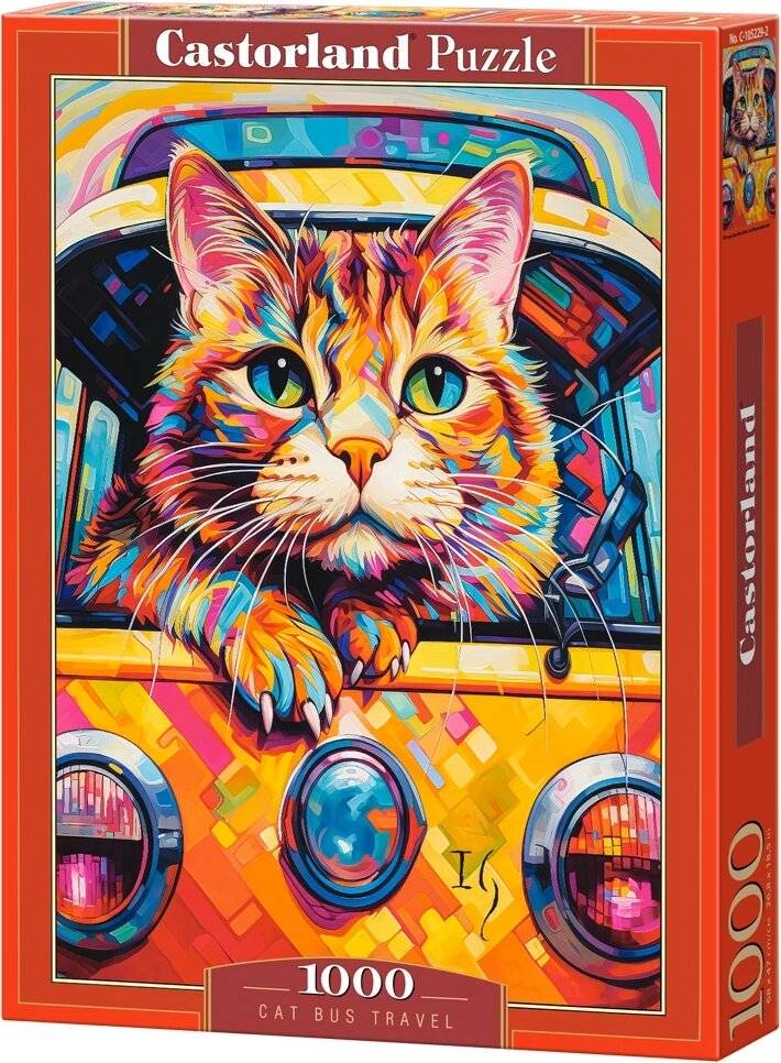 CASTORLAND Puzzle Kä tzchen auf Reisen mit dem Bus 1000 Teile