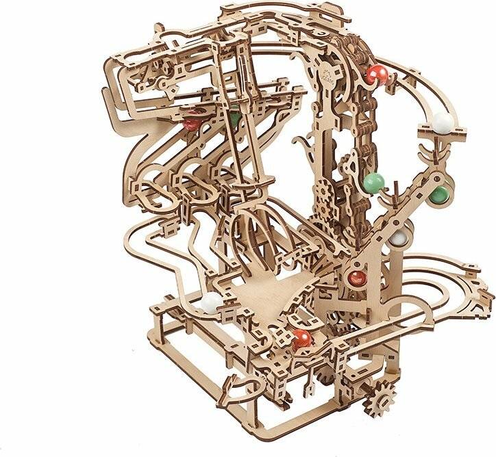 UGEARS 3D Puzzle Kugelbahn: Kettenzug 400 Teile