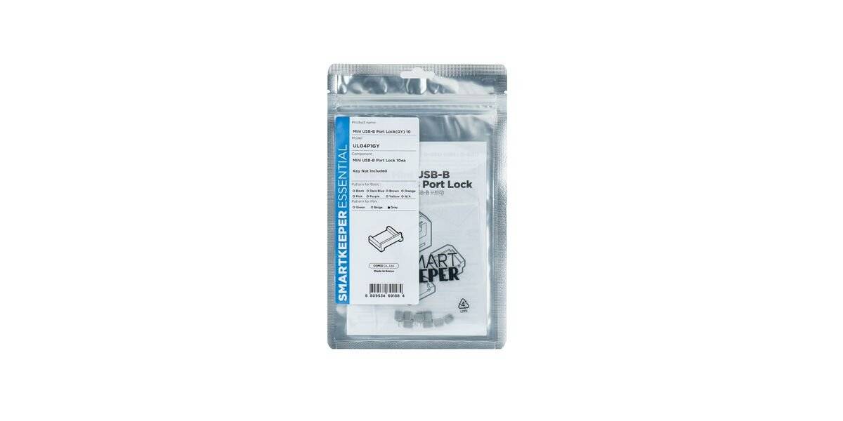 SmartKeeper Mini Micro-USB-B Port Blocker grau, 10 Stk.