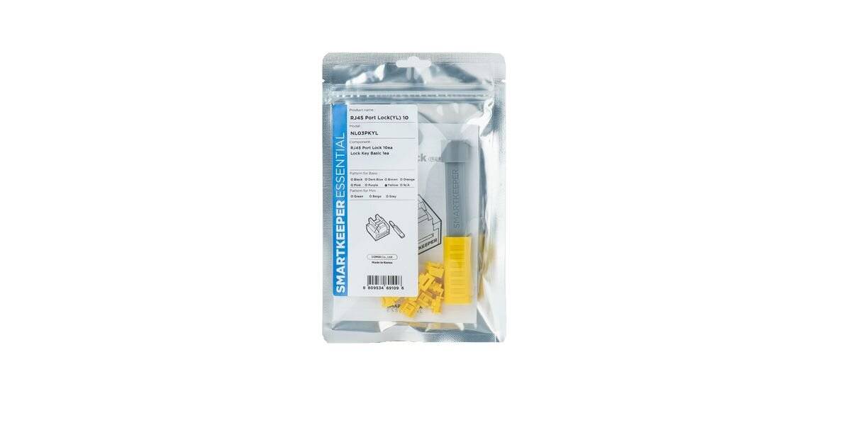SmartKeeper Basic RJ45 Port Blocker gelb, 10 Stk.+Key
