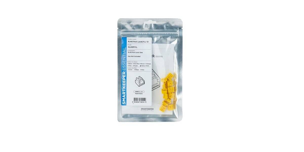 SmartKeeper Basic RJ45 Port Blocker gelb, 12 Stk.