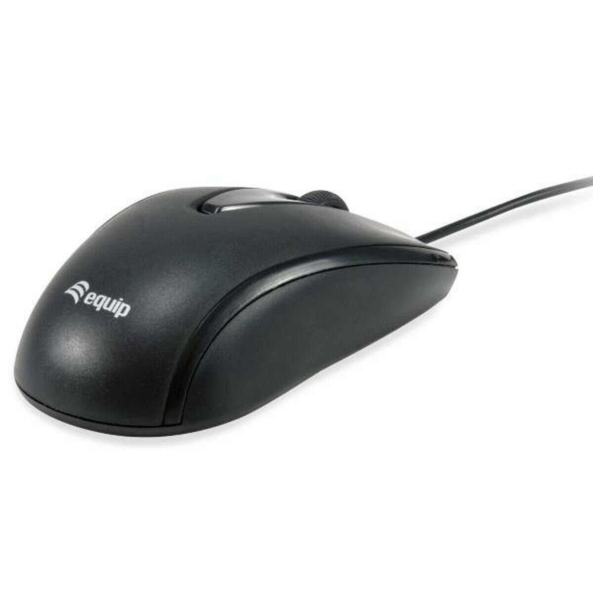 Equip Optische Maus USB Comfort, Rechts-Linkshänder 1.5m, sw