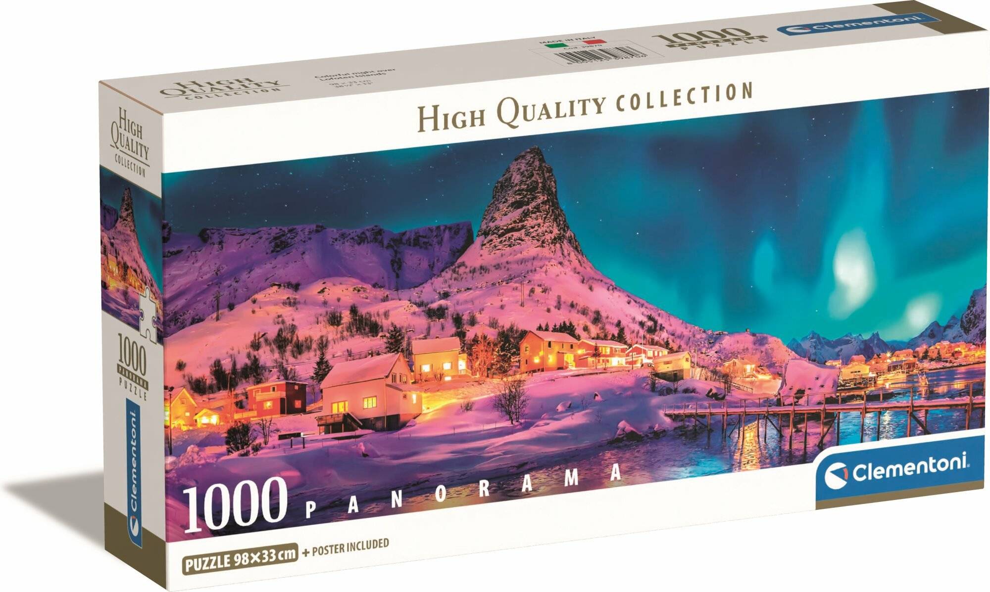 CLEMENTONI Panoramapuzzle Polarnacht ü ber den Lofoten 1000 Teile