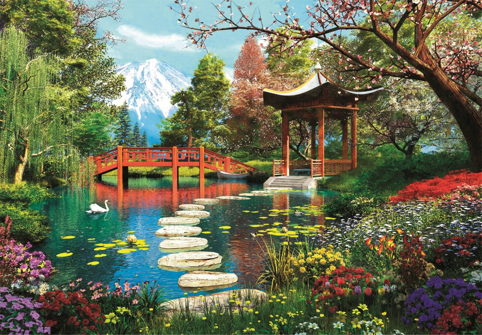 CLEMENTONI Puzzle Fuji Garden 1000 Teile