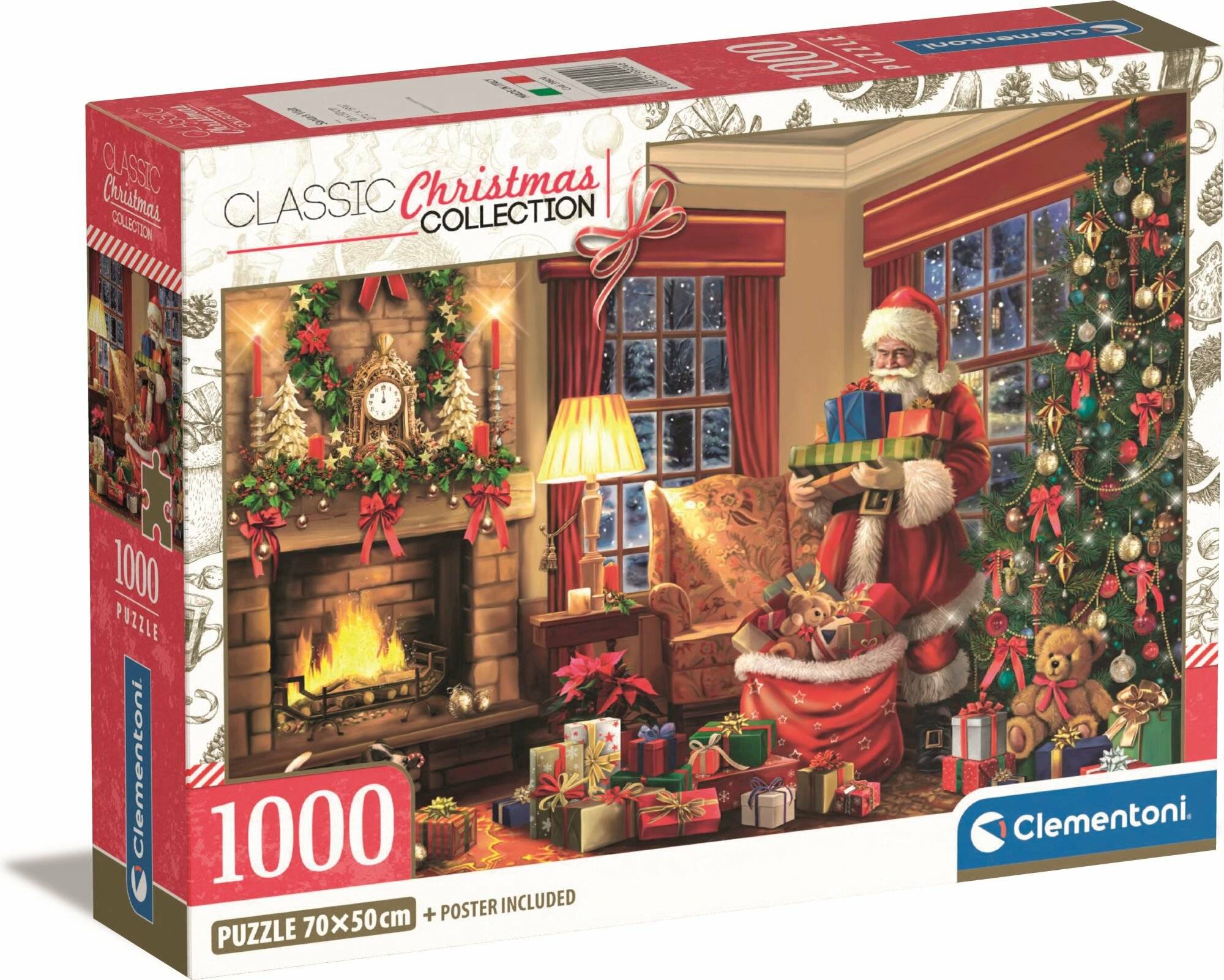 CLEMENTONI Der Besuch des Weihnachtsmanns Puzzle 1000 Teile