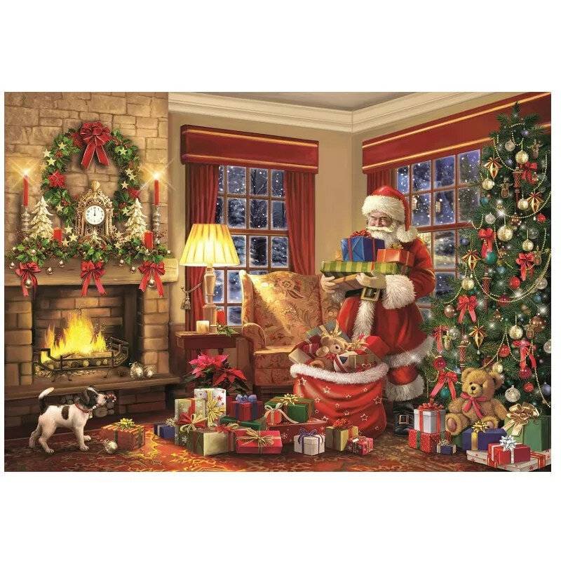 CLEMENTONI Der Besuch des Weihnachtsmanns Puzzle 1000 Teile