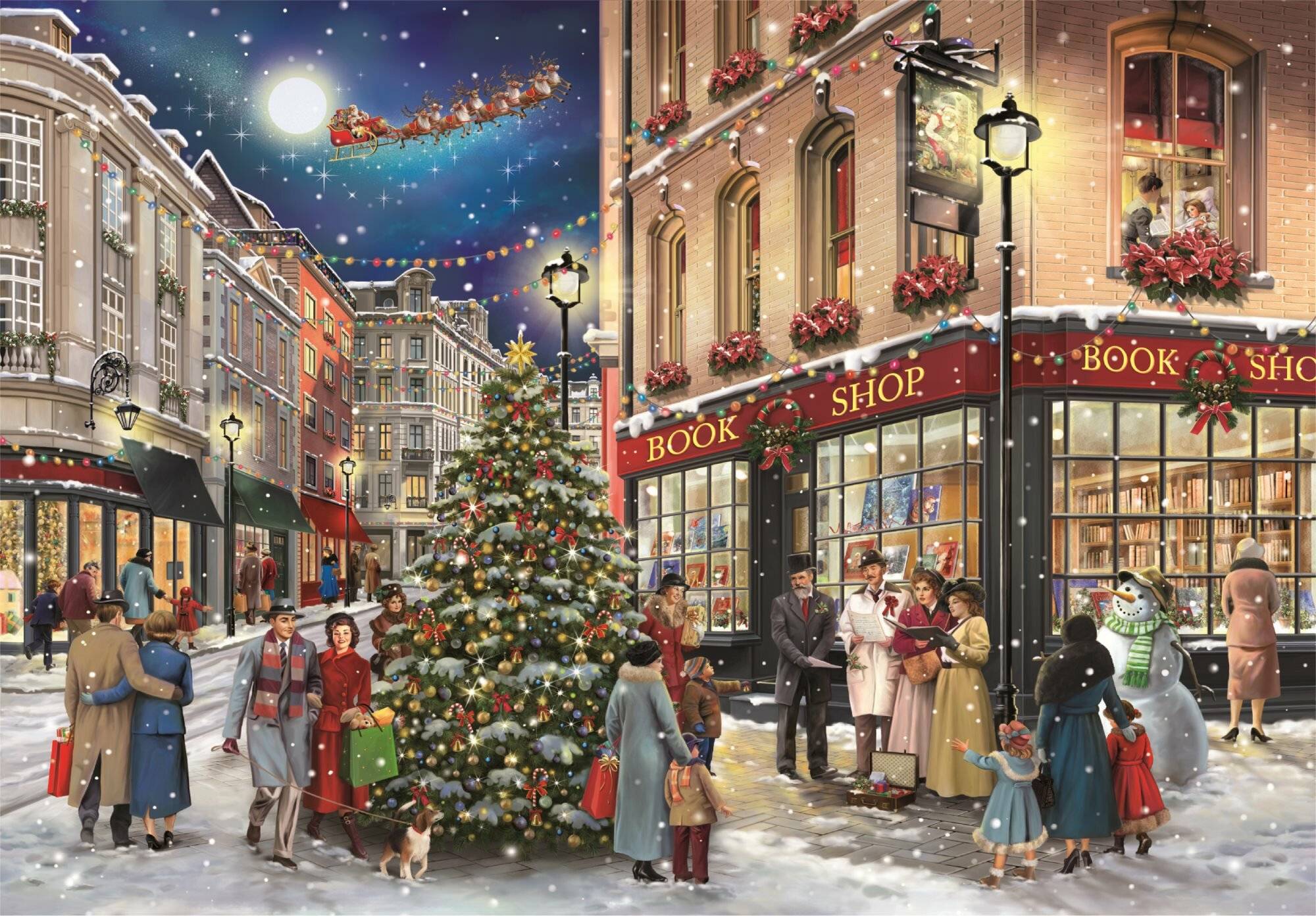 CLEMENTONI Puzzle Christmas Walk 1000 Teile