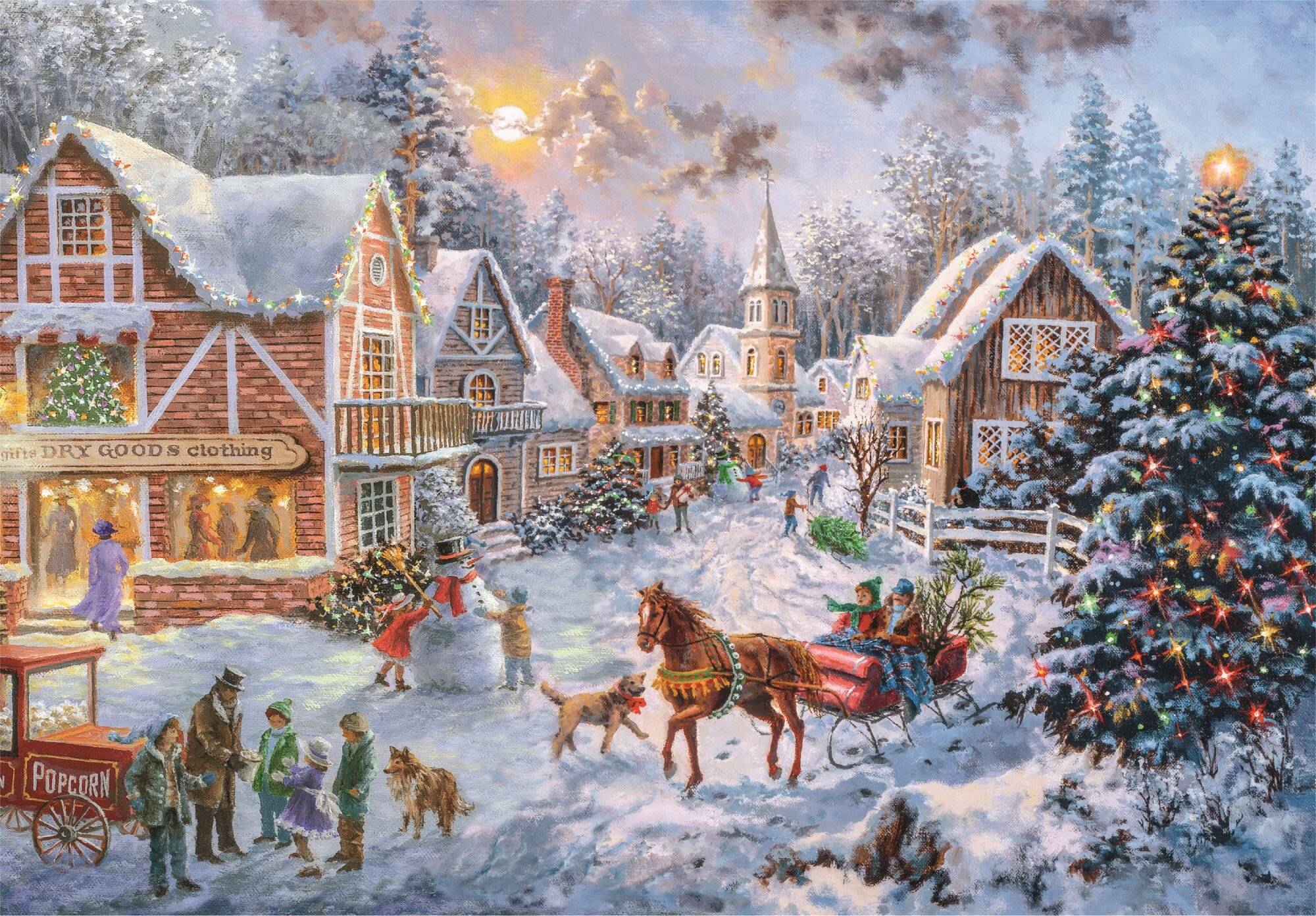 CLEMENTONI Puzzle Vorbereitungen fü r Weihnachten 1000 Teile