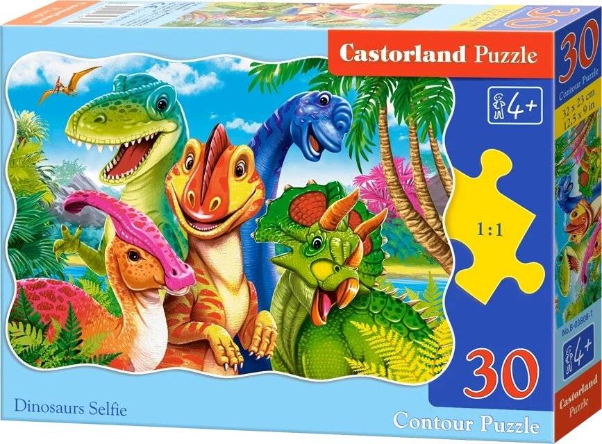 CASTORLAND Puzzle Dinosaurier selfie 30 Teile