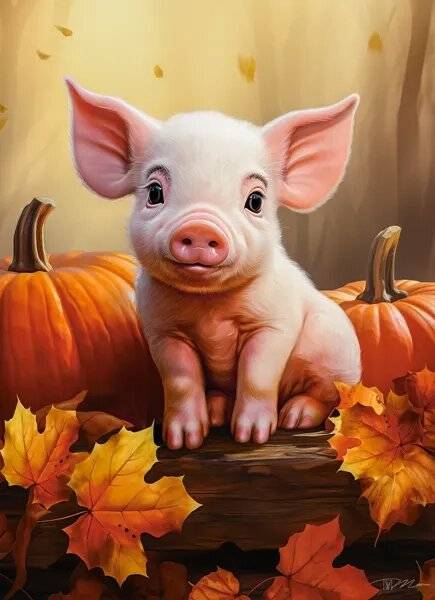 CASTORLAND Puzzle Niedliches Schweinchen 300 Teile