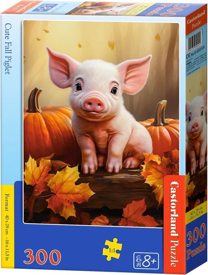 CASTORLAND Puzzle Niedliches Schweinchen 300 Teile