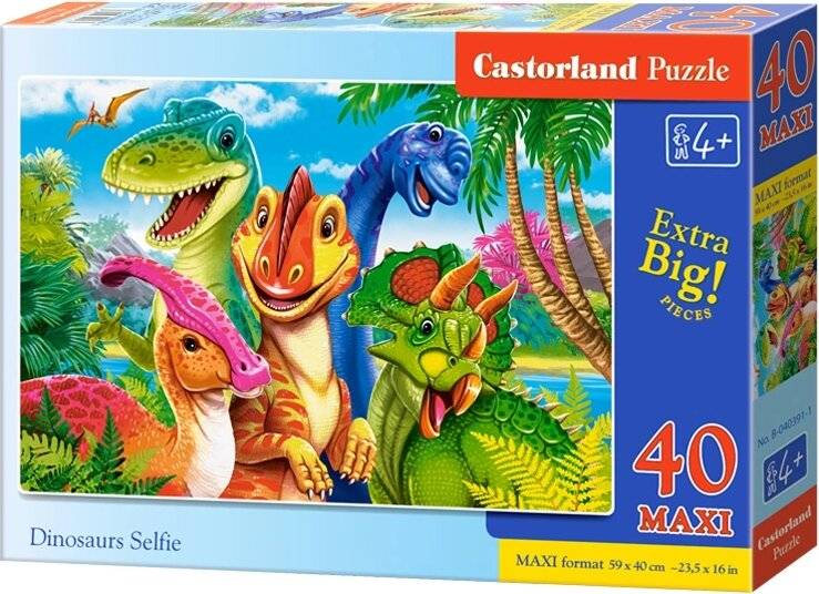 CASTORLAND Dinosaurier Selfie Puzzle MAXI 40 Teile