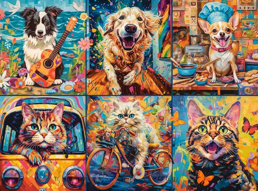 CASTORLAND Puzzle Wä hle dein Haustier 2000 Teile