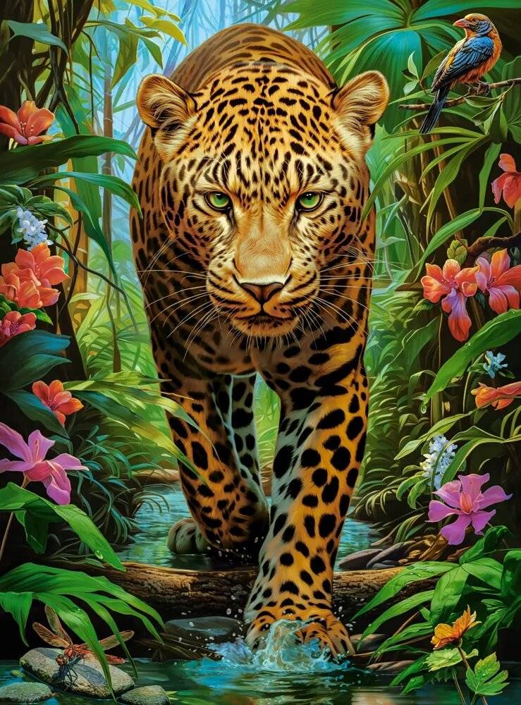 CASTORLAND Puzzle Leopard in freier Wildbahn 2000 Teile