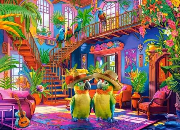 CASTORLAND Puzzle Papageien im Paradies 200 Teile