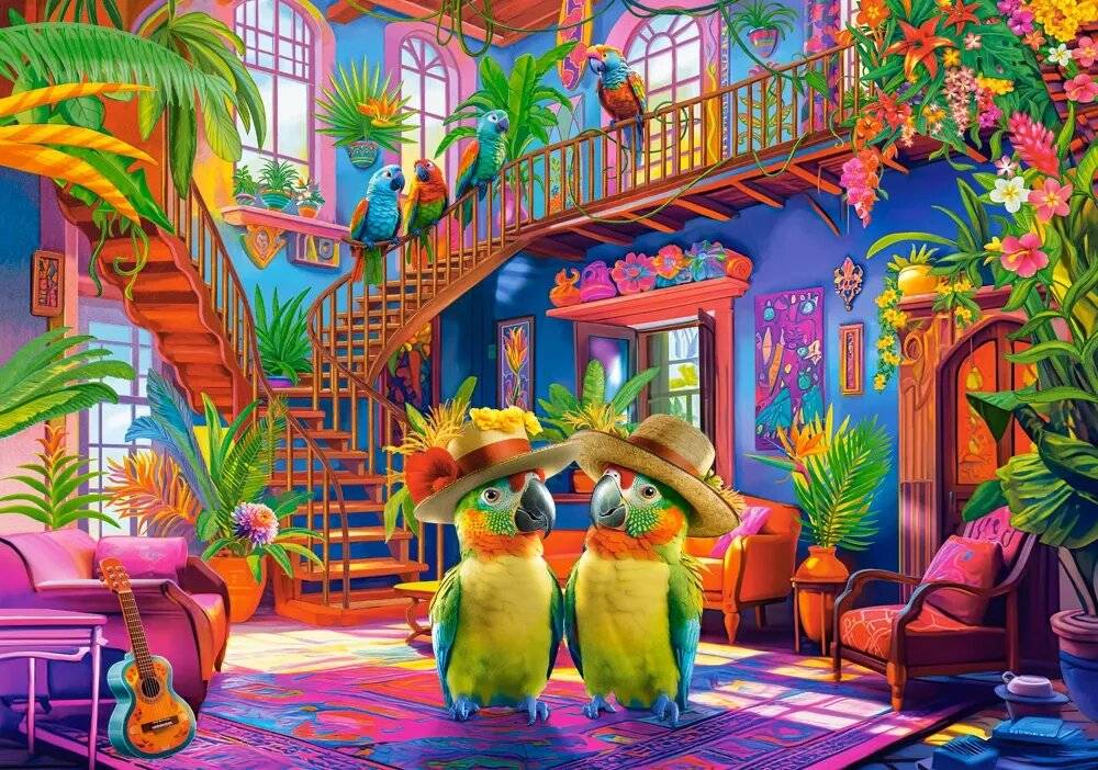 CASTORLAND Puzzle Papageien im Paradies 500 Teile