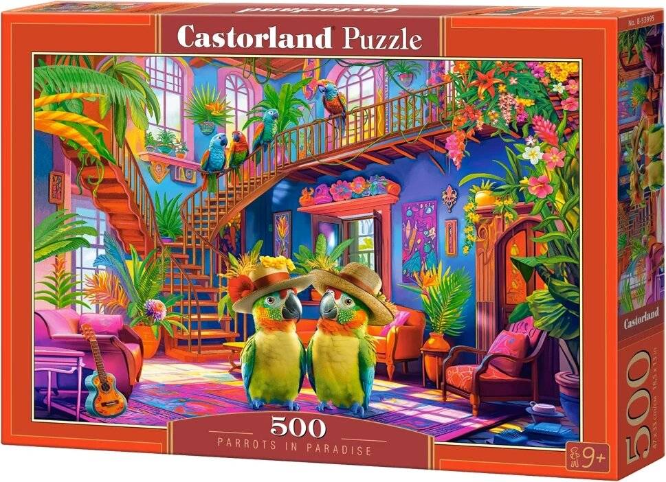 CASTORLAND Puzzle Papageien im Paradies 500 Teile