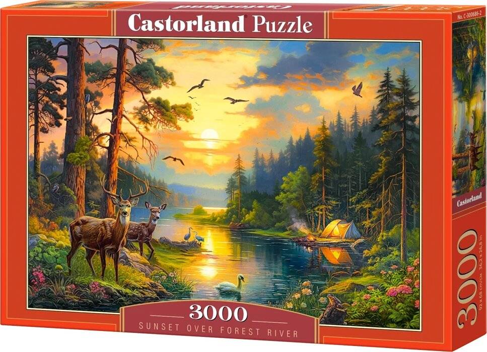 CASTORLAND Puzzle Sonnenuntergang ü ber dem Fluss 3000 Teile