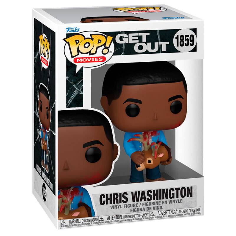 Jordan Peele POP! Movies Vinyl Figur Get Out - Chris Washington w/Deer 9 cm