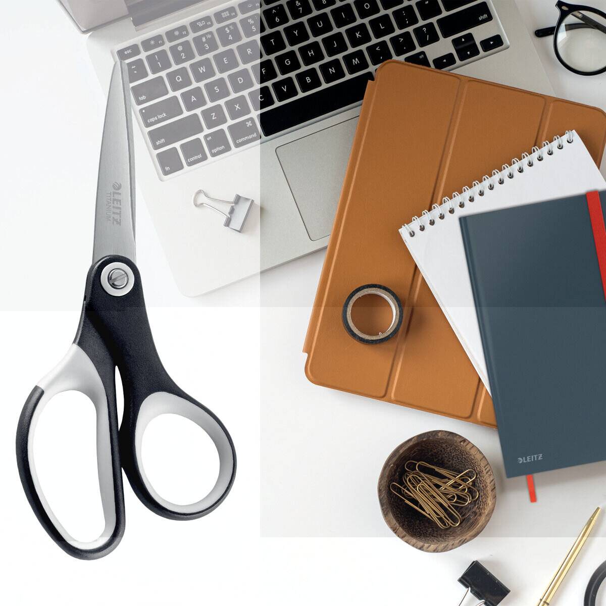 LEITZ Schere Titan schwarz-weiß 15,0 cm