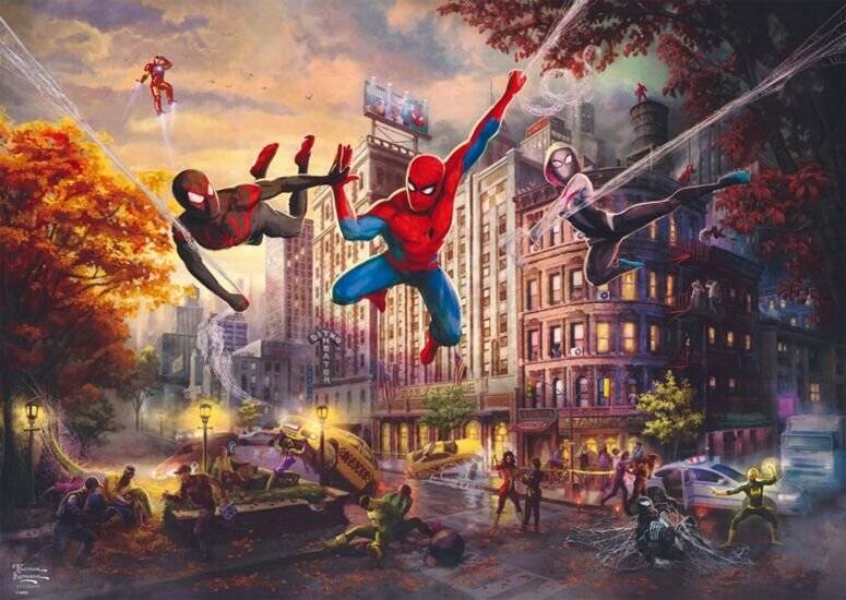Thomas Kinkade Studios: Marvel Spider-Man & Friends 1000 Teile