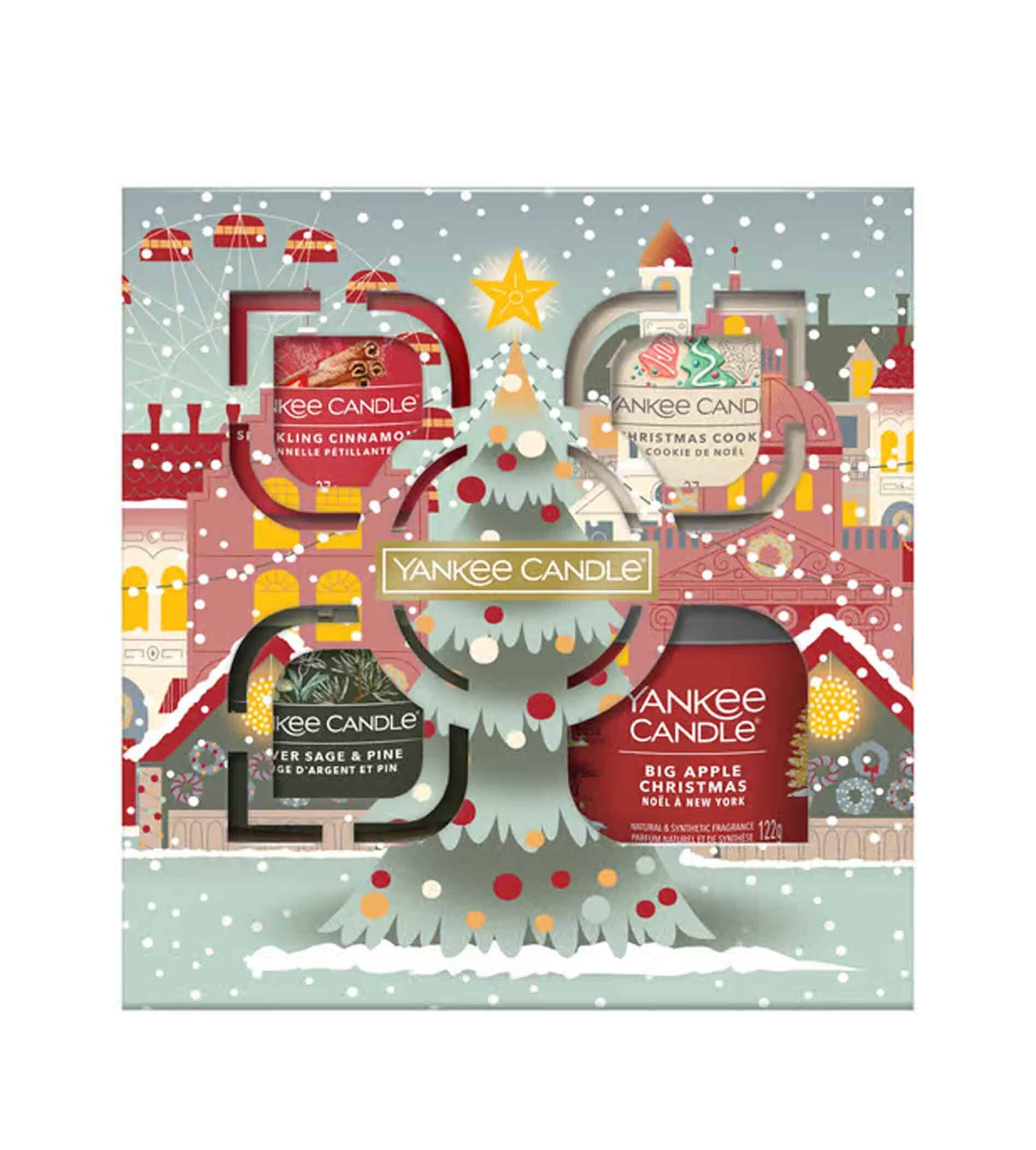 Yankee Candle Passport to the Holidays SET ( Becher 122g + Votivkerze 3x37g)