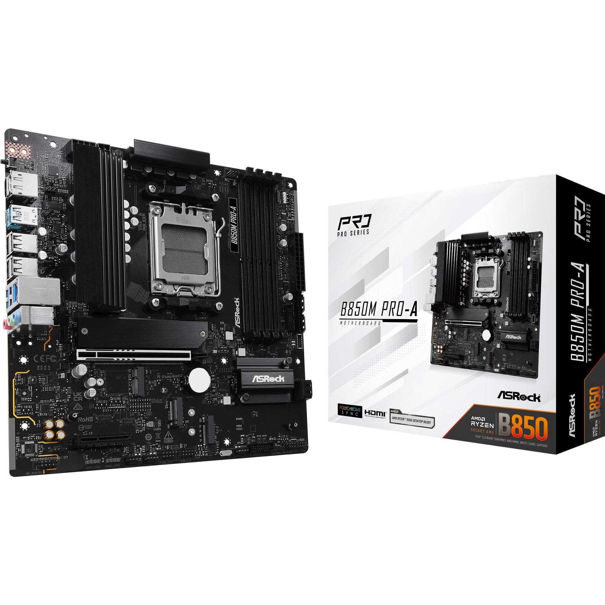 ASRock B850M Pro-A, AM5 mATX HDMI/DP, DDR5
