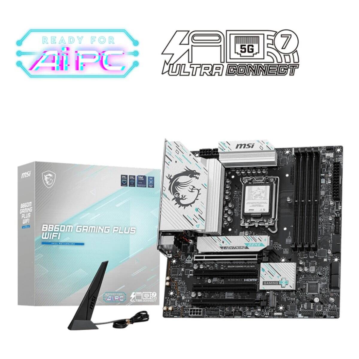 MSI MSI B860M Gaming Plus Wifi (B860,S1851,mATX,DDR5)