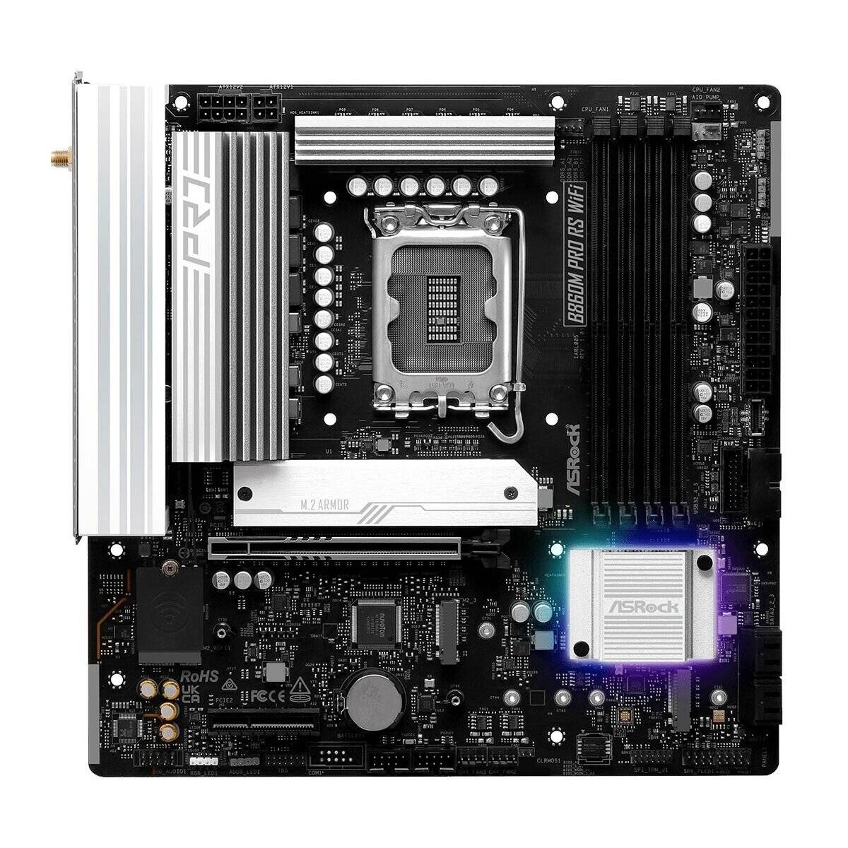 ASRock B860M Pro RS Wifi, 1851 mATX HDMI/DP, DDR5