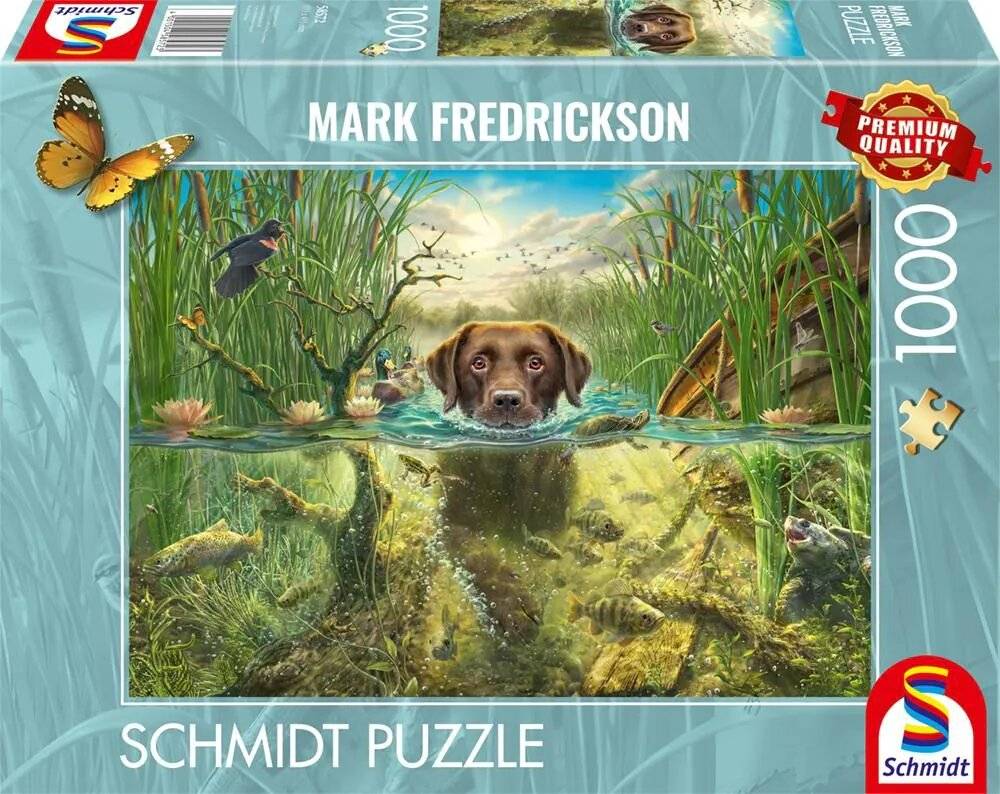 Mark Fredrickson: Hundeliebe Labrador Im KüHlen Nass 1000 Teile