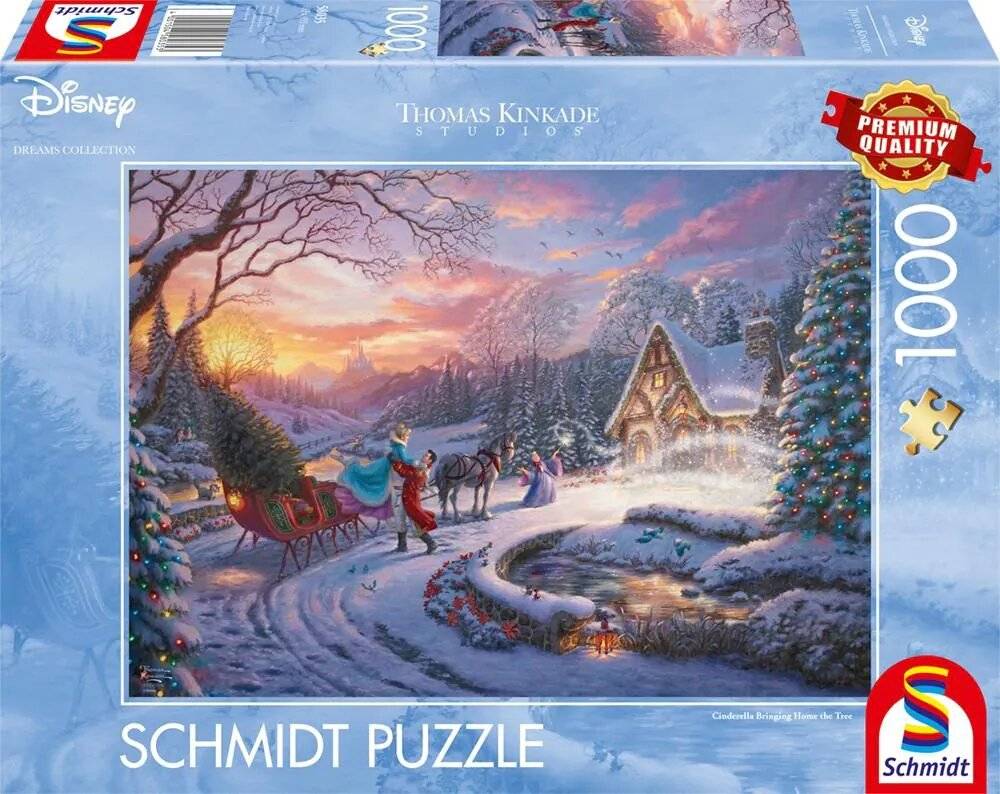 Thomas Kinkade Studios Cinderella Bringing Home The Tree 1000 Teile
